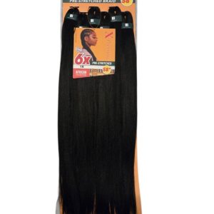 58" 6X X-pression Braiding Hair Color:1B